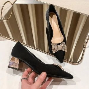 The new thick heels bride shoes bridesmaid high heels